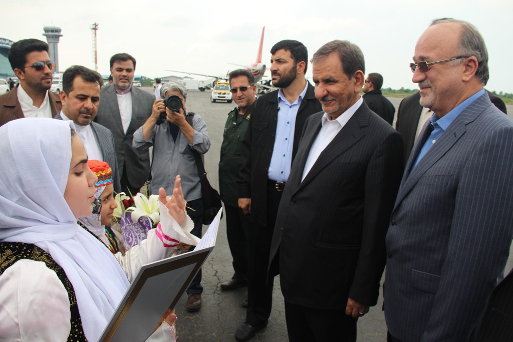 گزارش تصویری استقبال از معاون اول رئیس جمهور در رشت