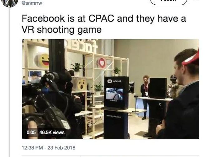 Facebook says it ‘failed’ by presenting VR shooting demo at CPAC