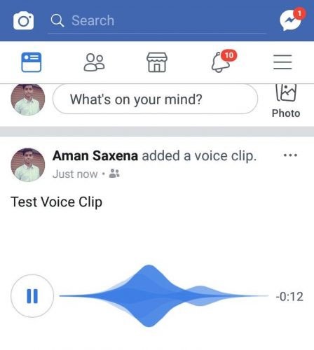 قابلیت ارسال فایل صوتی در فیس بوک به زودی