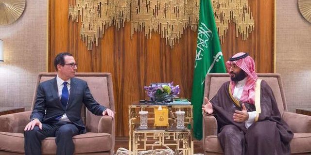 دیدار محمد بن سلمان با وزیر خزانه‌داری آمریکا