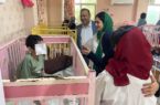 حضور زوج فرهنگی گیلان و تالش در جمع کودکان معصوم آسایشگاه معلولین فومنات