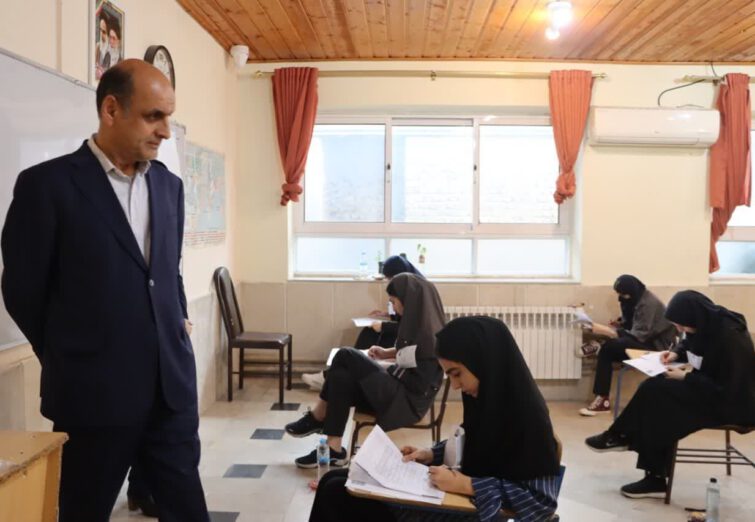 بازدید استاندار از برگزاری کنکور 1404 گیلان