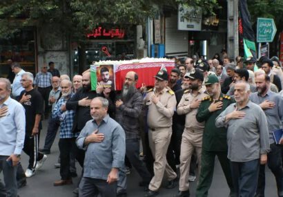 پیکر شهید گیلانی پدافند هوایی ارتش در رشت تشییع شد