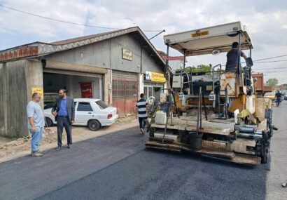 بهسازی و آسفالت یک کیلومتر از معبر اصلی شهر پیربازار