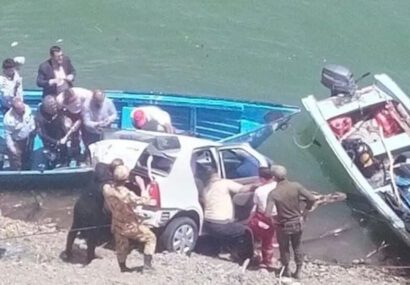 مرگ ۳ نفر در پی سقوط خودرو به تالاب عینک رشت