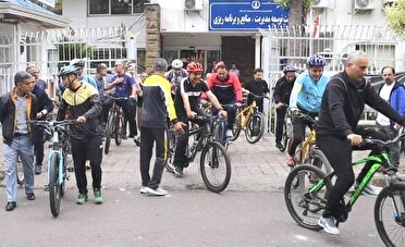 رکاب‌زنی مدافعان سلامت گیلانی در حمایت از اهدای عضو