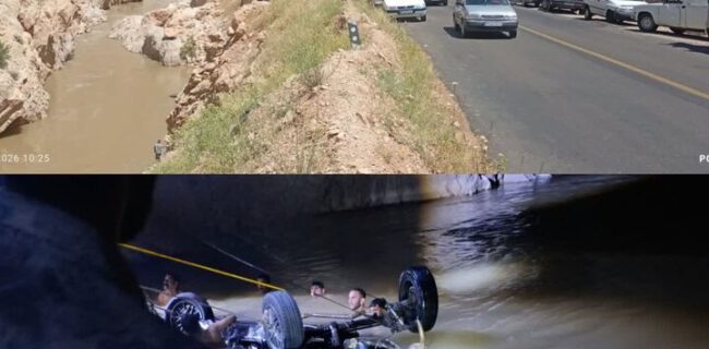 سقوط خودرو به رودخانه کشکان با ۲ فوتی