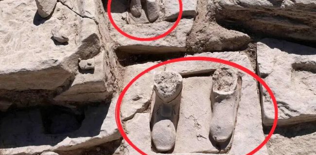 معمای پاهای ایستاده در نیایشگاه آپولون که پس از ۲۵ قرن پدیدار شدند! | عکس